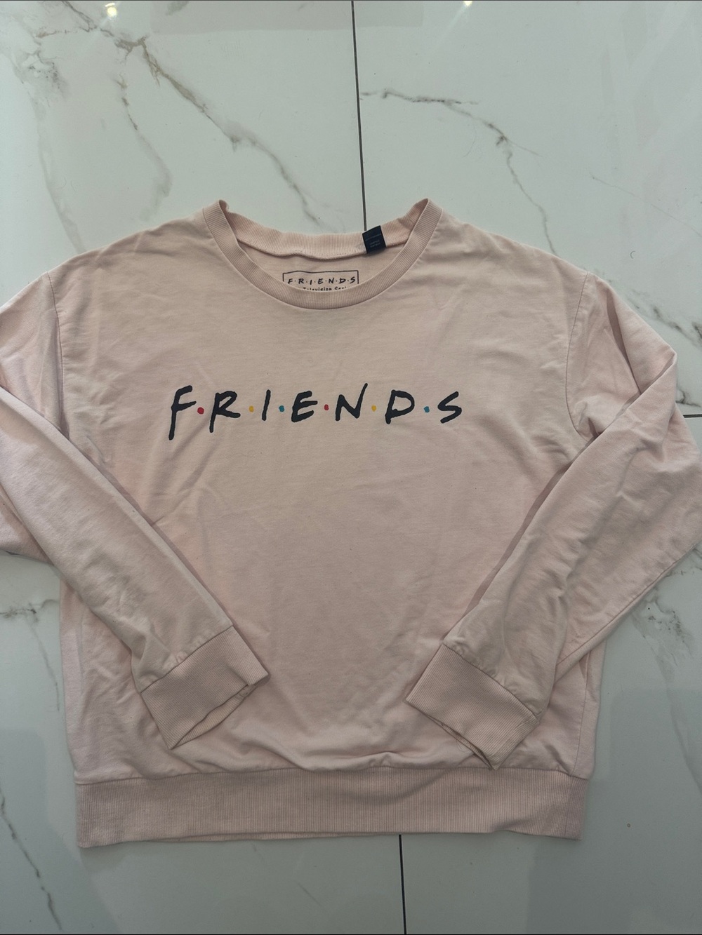 FRIENDS Pale Pink Logo Crewneck Sweatshirt